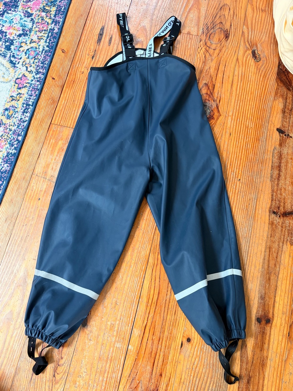 Polarn O. Pyret Children's (age 6-8) Waterproof Rain Pants- Navy